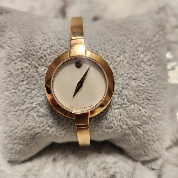 Movado Ela Bangle Watch – Rose Gold & Mother-of-Pearl - Picture 3 of 6